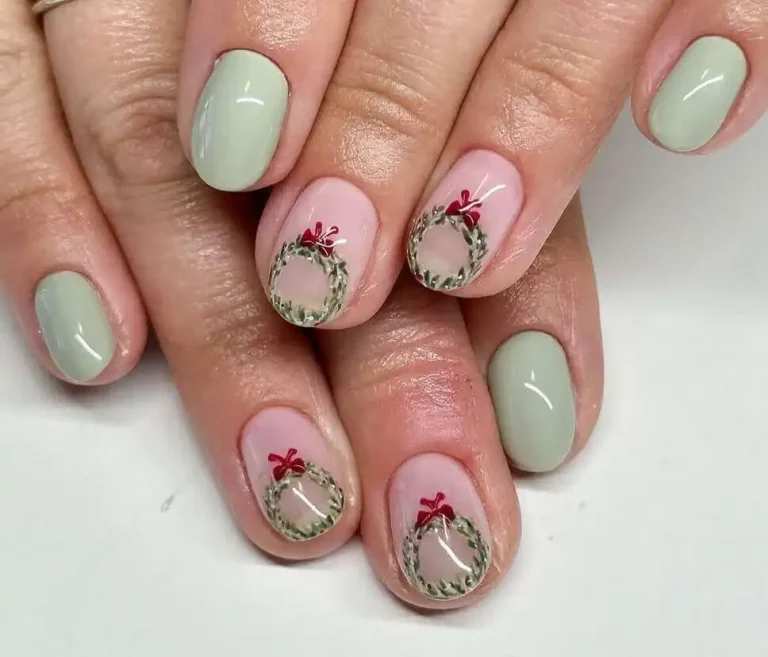 25 Christmas Wreath Nail Designs to Deck Out Your Holiday Look